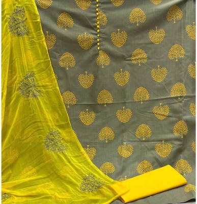 LADY SHOPI Cotton Blend Printed Salwar Suit Material