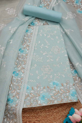 soch Cotton Blend Embroidered Salwar Suit Material