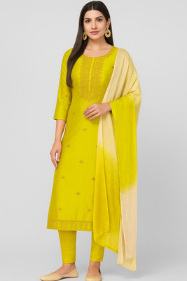 LaxmiCollection Pure Cotton Embroidered Salwar and Dupatta Material