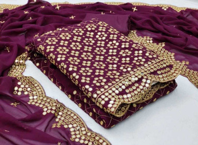 Stylebhawani Georgette Embroidered Salwar Suit Material