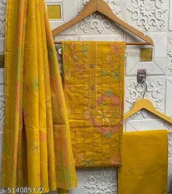 Printchoice Pure Cotton Embroidered Salwar Suit Material