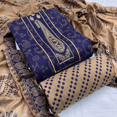 dastoori Pure Cotton Printed Salwar Suit Material
