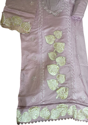 N S Collection Art Silk Embroidered Salwar Suit Material