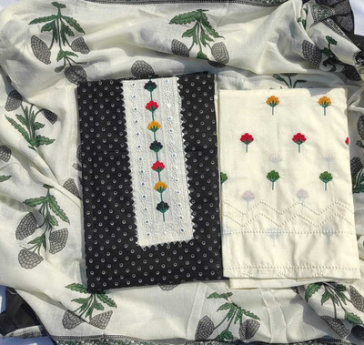 FAB JUNCTION Pure Cotton Printed Salwar Suit Material