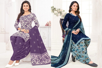 laxmi creation Crepe Embroidered Salwar Suit Material