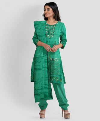 Aarya Fashion Cotton Blend Solid Salwar Suit Material