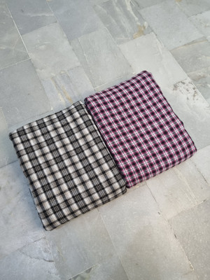 AURAA COLLECTION Wool Checkered Kurta Fabric