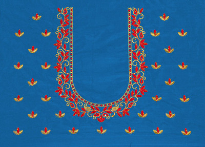 moltera Cotton Silk Embroidered Blouse Material