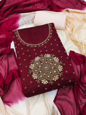 Nayanthara Trends Chanderi Self Design Salwar Suit Material