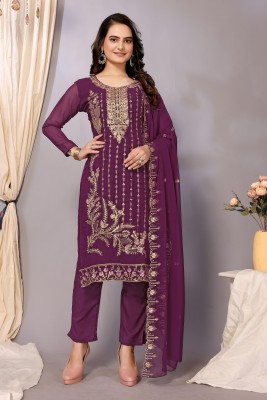 Trendz Style Georgette Embroidered Salwar Suit Material