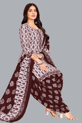 SHREE JEENMATA COLLECTION Pure Cotton Printed Kurta & Patiyala Material