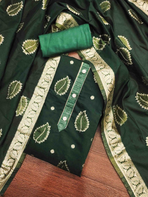 Blissta Jacquard Embellished Salwar Suit Material