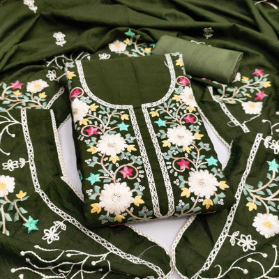 AP FAB Silk Blend Printed Salwar Suit Material