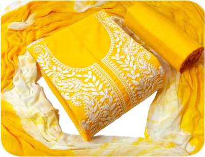 Fablic Pure Cotton Embroidered Salwar Suit Material