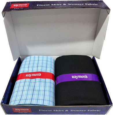 Raymond Cotton Blend Solid, Checkered Shirt & Trouser Fabric