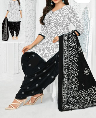 Om Enterprise Crepe Printed Kurta & Patiyala Material