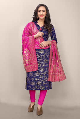 Krishiva Hub Brocade Self Design Salwar Suit Material