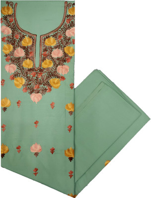 Kashmiri Cotton Blend Embroidered Salwar Suit Material