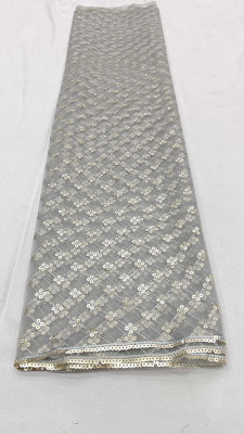 SATKAAR FASHIONS Net/Lace Embroidered Multipurpose Running Fabric