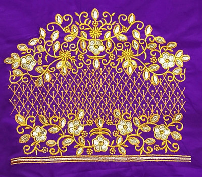 TRISHULFASHION Art Silk Embroidered Blouse Material