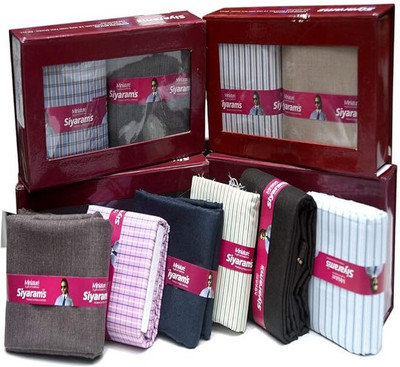 siyaram Cotton Blend Solid, Checkered Shirt & Trouser Fabric