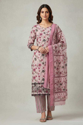 Chingaari Cotton Blend Floral Print Kurta Fabric