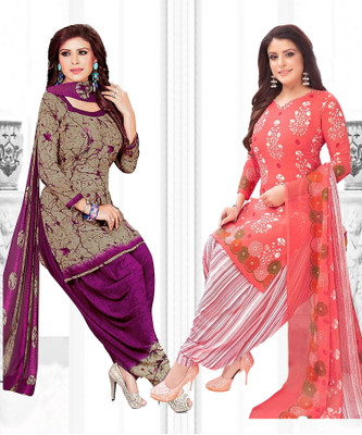 YASHIKA Crepe Printed Salwar Suit Material