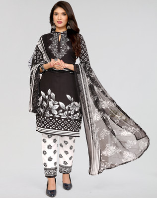 Nirvaan Crepe Solid, Floral Print, Printed, Geometric Print Salwar Suit Material