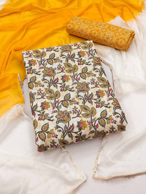 YANKITA Cotton Blend Printed Salwar Suit Material