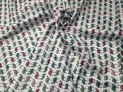 WELE DERBIES Cotton Linen Printed Shirt Fabric