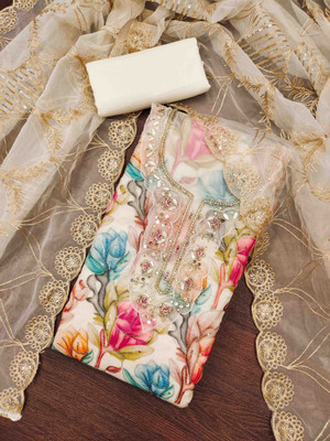 Tasrika Organza Printed Salwar Suit Material