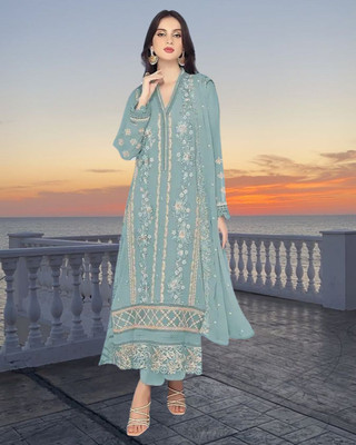 Dealbazaars Corporation Georgette Printed Salwar Suit Material