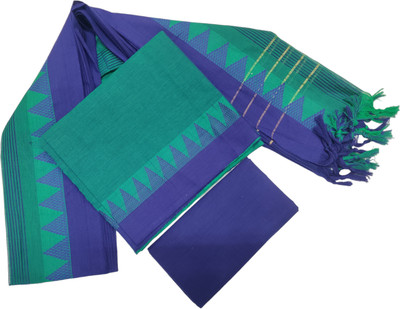 SHREE MAHAVEER HANDLOOMS Pure Cotton Self Design Salwar Suit Material