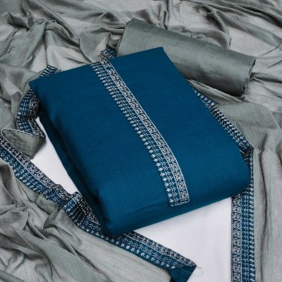 Glecevilla Silk Blend Embroidered Salwar Suit Material