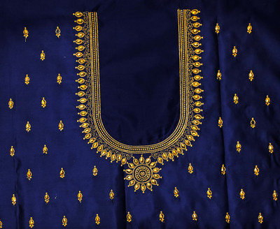 vishwambhari enterprise Art Silk Embroidered Blouse Material