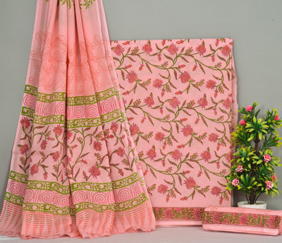 NISHIRE Pure Cotton Floral Print Salwar Suit Material