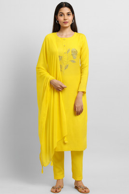 LaxmiCollection Pure Cotton Embroidered Salwar and Dupatta Material