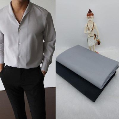 YANA CREATION Cotton Blend Solid Shirt & Trouser Fabric