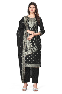 SARVAH Art Silk Self Design Salwar Suit Material