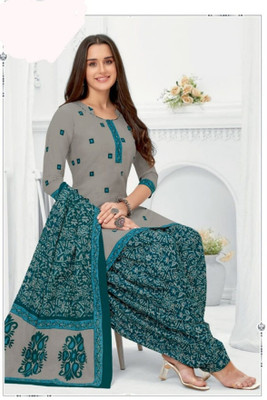 SIMPLYENTHIC Crepe Printed Kurta & Churidar Material