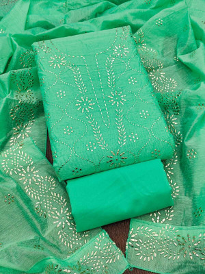 RUDRAA FAB Chanderi Self Design Salwar Suit Material