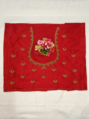 SM FASHION Pure Silk Embroidered Blouse Material