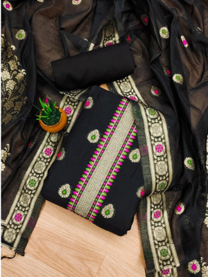 ABSECOM Cotton Silk Printed Salwar Suit Material