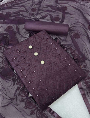 Vedanya Creation Pure Cotton Self Design Salwar Suit Material