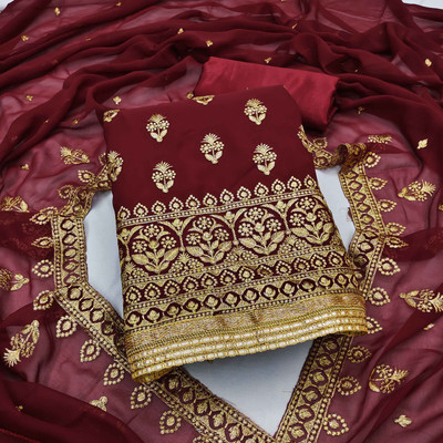 Divastri Georgette Embroidered Salwar Suit Material
