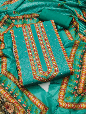 Nayanthara Trends Silk Blend Printed Salwar Suit Material
