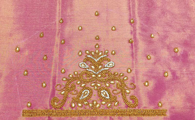 Khusi Fashion Silk Blend Embellished, Self Design Blouse Material