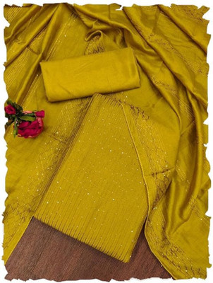 Krishani Creation Cotton Blend Self Design Kurta & Churidar Material