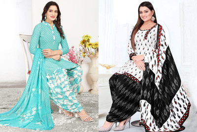 laxmi creation Crepe Printed Salwar Suit Material