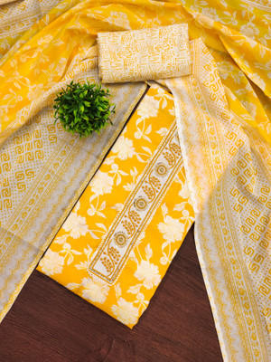 ShopGlobal Cotton Blend Floral Print Salwar Suit Material